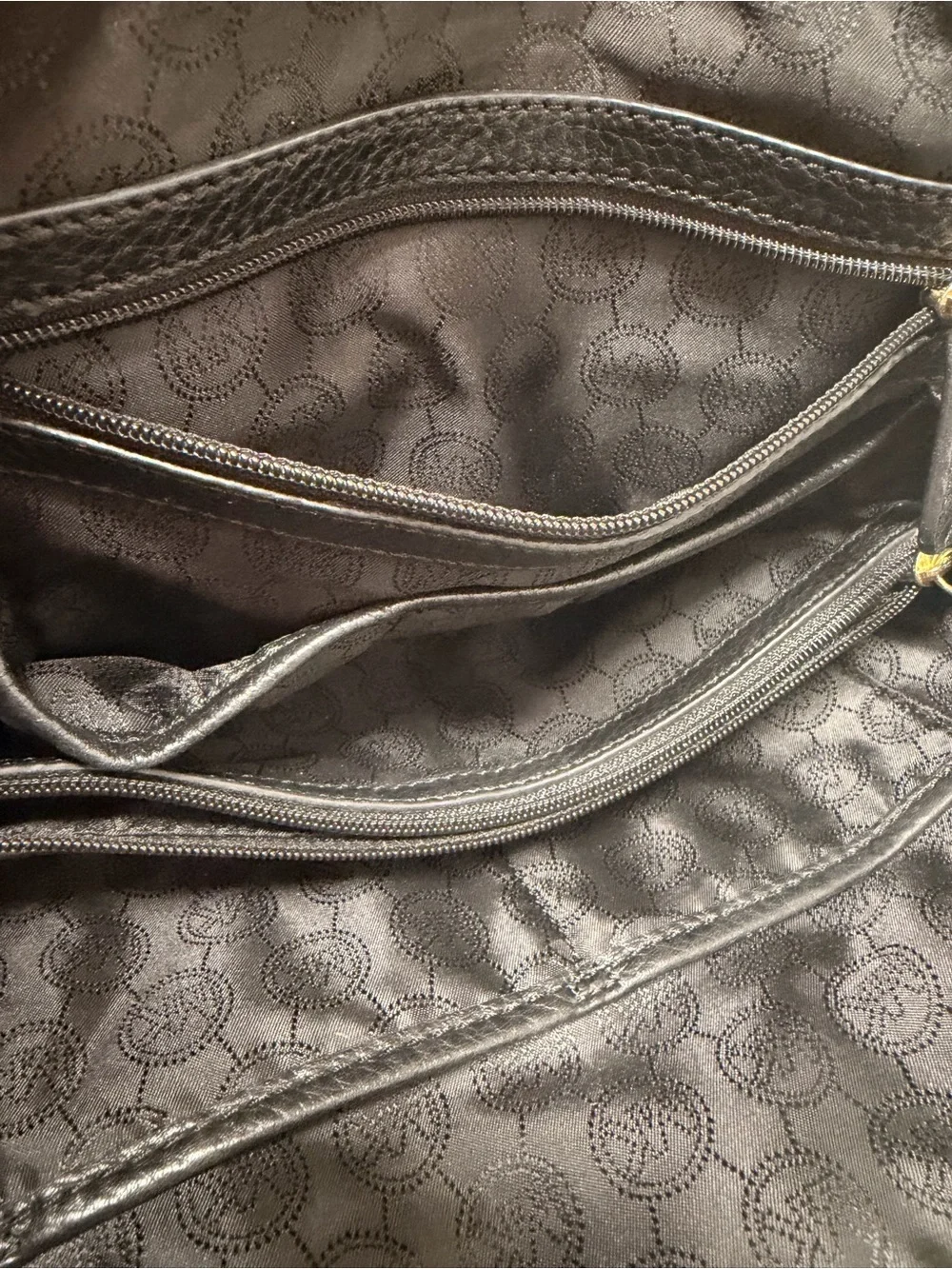 Michael Kors Black Pebbled Leather Hobo with Gold Hardware